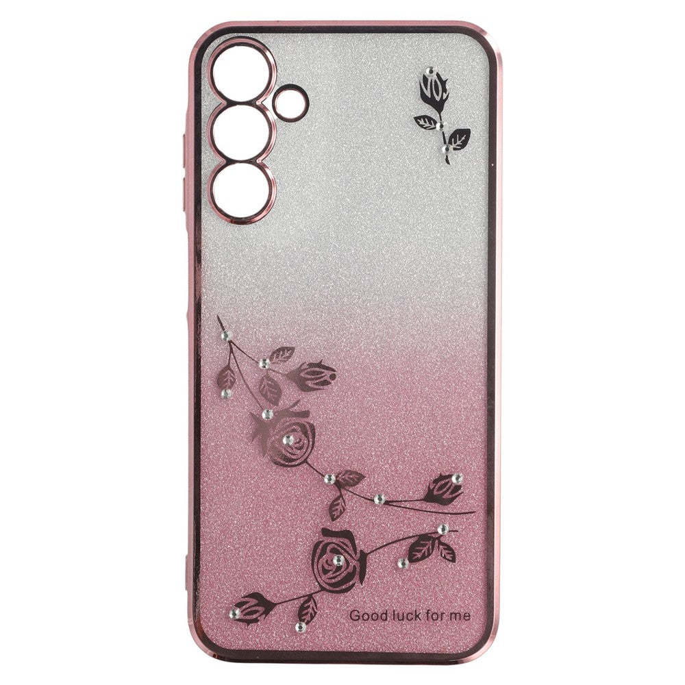 KADEM til Samsung Galaxy A16 5G / A16 4G 5G Etui Ring Kickstand TPU Blomster Telefoncover Gradient Glitter