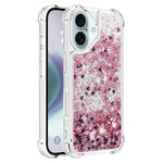 For iPhone 16 TPU Case Glitter Quicksand Shockproof Phone Back Cover