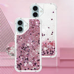 For iPhone 16 TPU Case Glitter Quicksand Shockproof Phone Back Cover