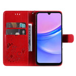 Samsung Galaxy A26 5G / A16 5G / A16 4G Läderfodral Kattbi Mönster mobilfodral Plånboksfodral med Rem