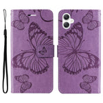 Samsung Galaxy A08 5G / A08 4G / A07 4G / A07s 4G / A06 4G / A06 5G Plånboksfodral Läderfodral med Blommigt Fjärilsmönster, Stativ
