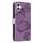 Samsung Galaxy A08 5G / A08 4G / A07 4G / A07s 4G / A06 4G / A06 5G Plånboksfodral Läderfodral med Blommigt Fjärilsmönster, Stativ