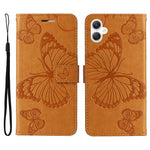 Samsung Galaxy A08 5G / A08 4G / A07 4G / A07s 4G / A06 4G / A06 5G Plånboksfodral Läderfodral med Blommigt Fjärilsmönster, Stativ