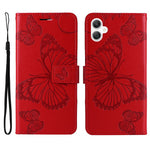 Samsung Galaxy A08 5G / A08 4G / A07 4G / A07s 4G / A06 4G / A06 5G Plånboksfodral Läderfodral med Blommigt Fjärilsmönster, Stativ
