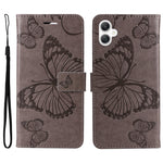 Samsung Galaxy A08 5G / A08 4G / A07 4G / A07s 4G / A06 4G / A06 5G Plånboksfodral Läderfodral med Blommigt Fjärilsmönster, Stativ