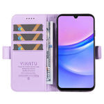 YIKATU YK-003 til Samsung Galaxy A18 5G / A18 4G A17 5G / A17 4G / A26 5G / A16 5G / A16 4G, lædermobilskal i pungdesign med sidelukning