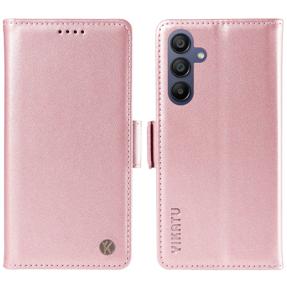 YIKATU YK-003 til Samsung Galaxy A18 5G / A18 4G A17 5G / A17 4G / A26 5G / A16 5G / A16 4G, lædermobilskal i pungdesign med sidelukning