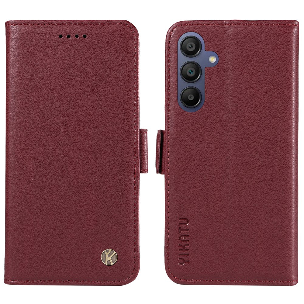 YIKATU YK-003 til Samsung Galaxy A18 5G / A18 4G A17 5G / A17 4G / A26 5G / A16 5G / A16 4G, lædermobilskal i pungdesign med sidelukning
