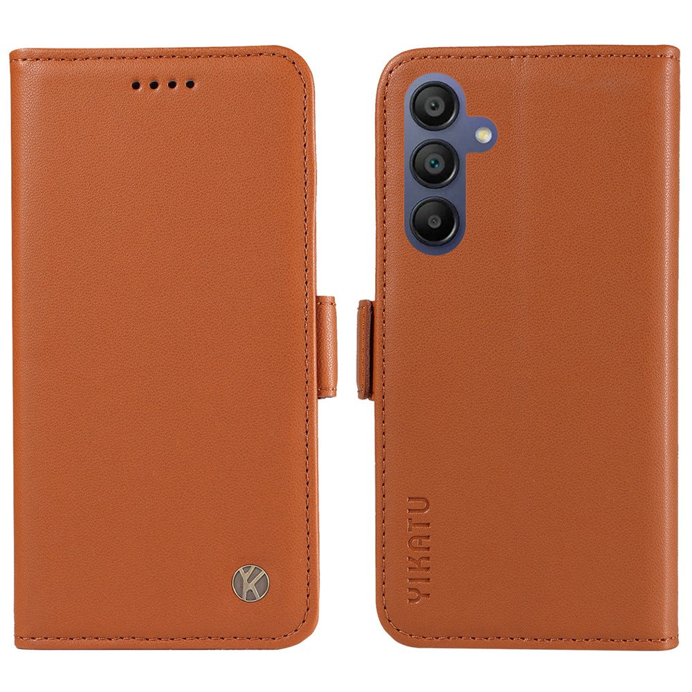 YIKATU YK-003 til Samsung Galaxy A18 5G / A18 4G A17 5G / A17 4G / A26 5G / A16 5G / A16 4G, lædermobilskal i pungdesign med sidelukning