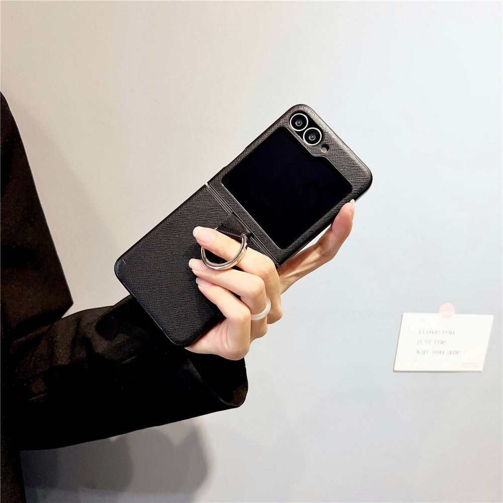 For Samsung Galaxy Z Flip7 FE 5G / Z Flip6 5G Case Ring Holder Hard PC Protective Phone Cover