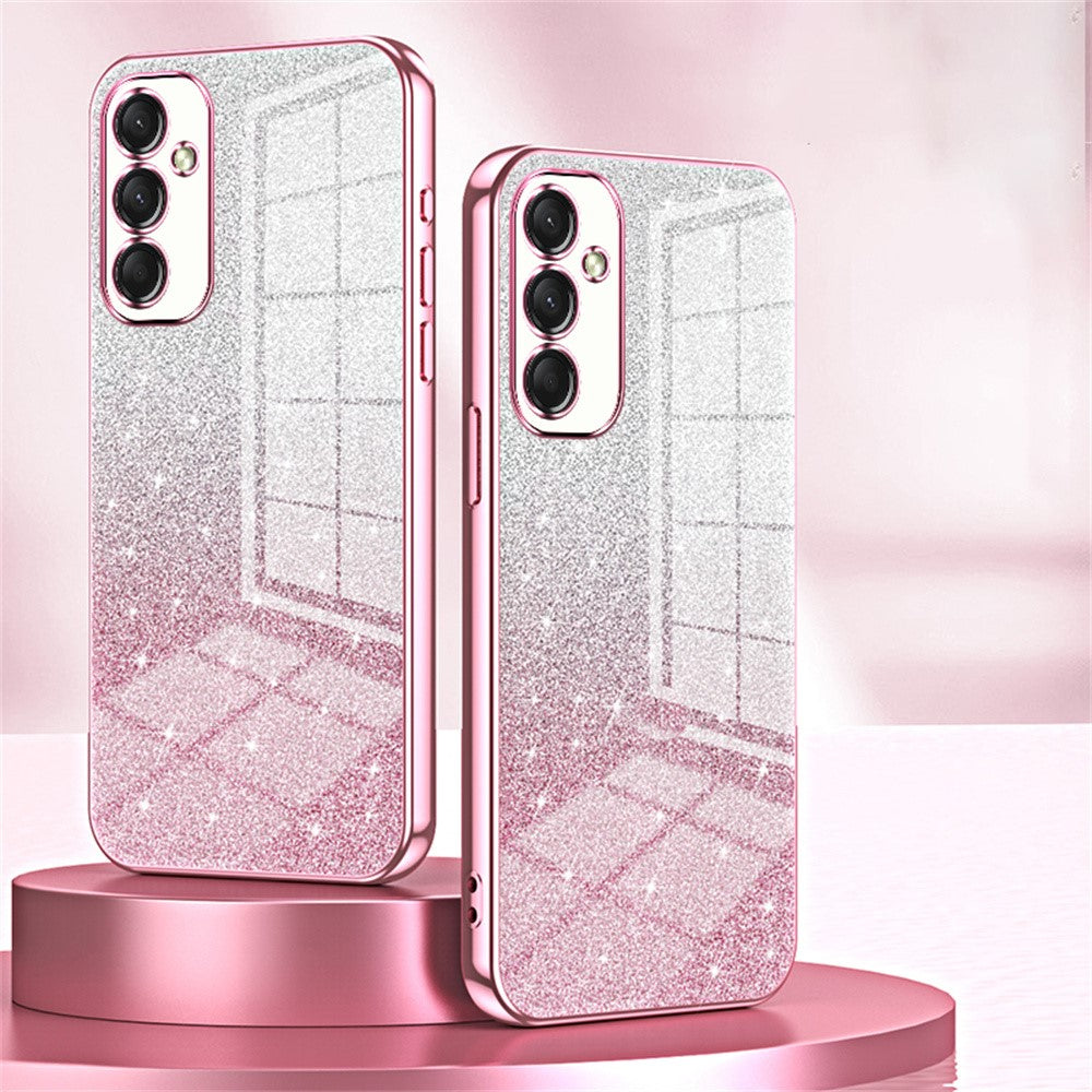 Til Samsung Galaxy A16 5G / A16 4G Cover Elektroplettering Gradient Glitter TPU Telefoncover