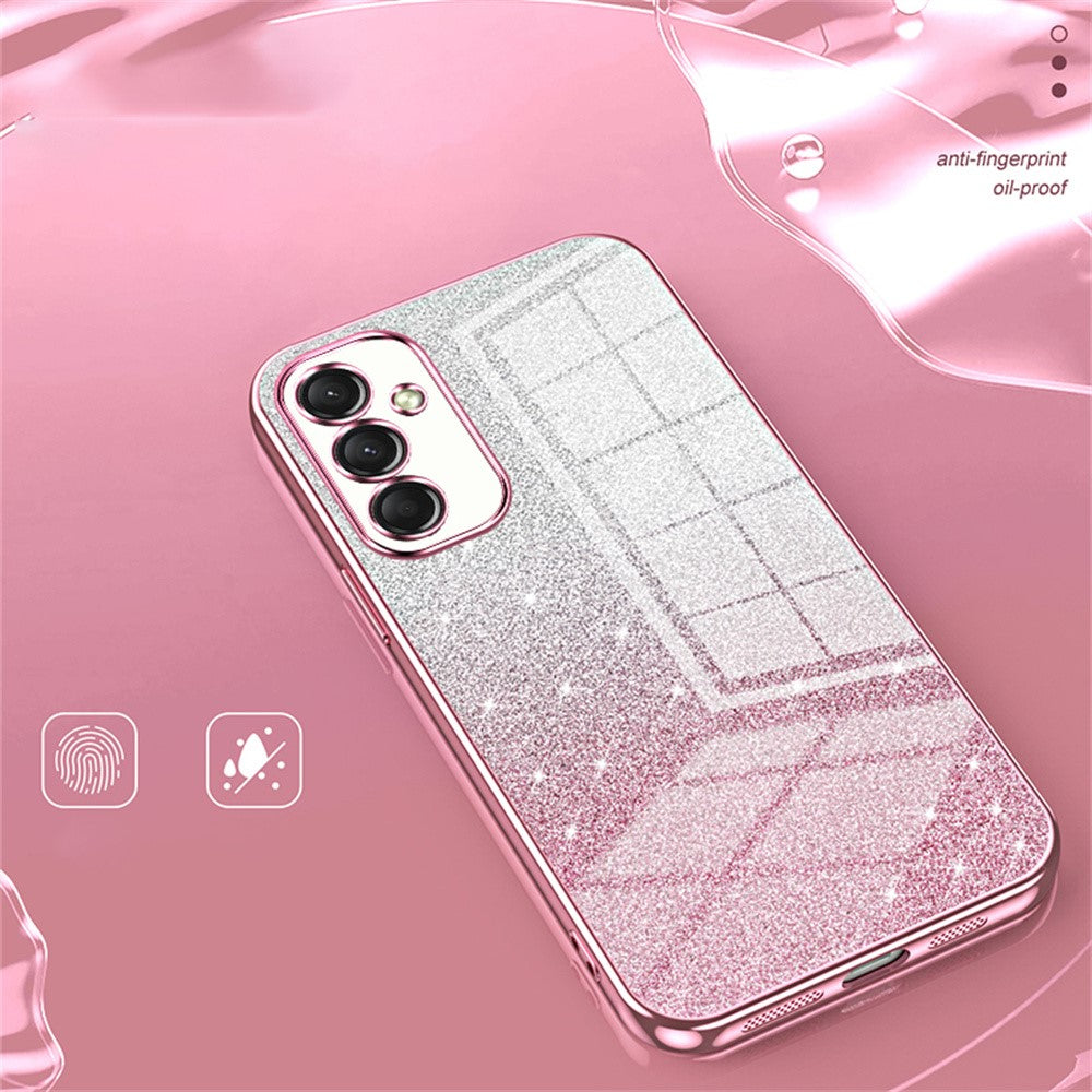 Til Samsung Galaxy A16 5G / A16 4G Cover Elektroplettering Gradient Glitter TPU Telefoncover