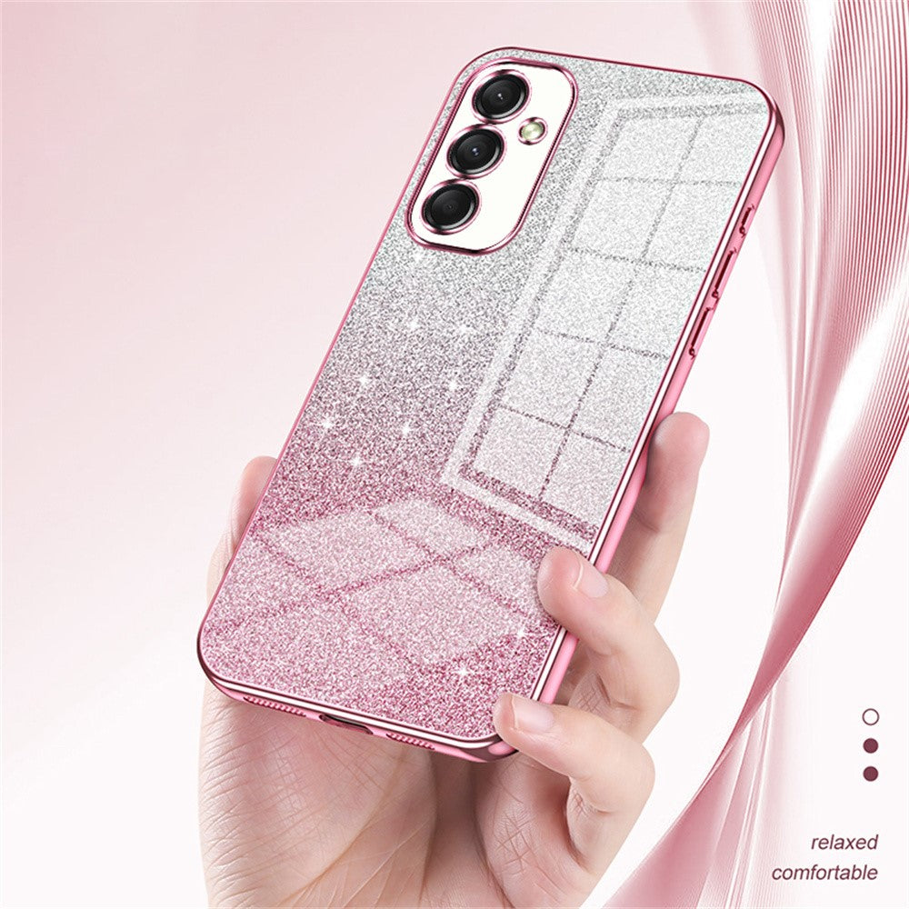 Til Samsung Galaxy A16 5G / A16 4G Cover Elektroplettering Gradient Glitter TPU Telefoncover