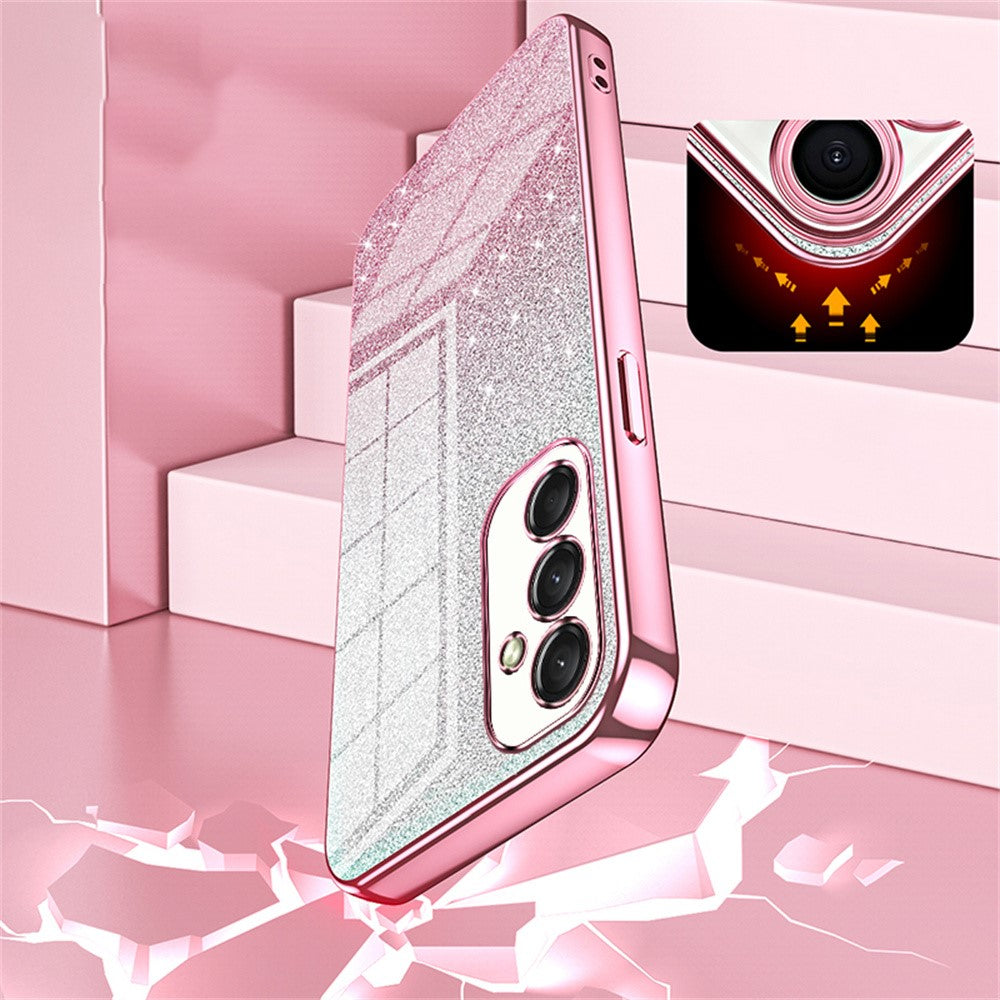 Til Samsung Galaxy A16 5G / A16 4G Cover Elektroplettering Gradient Glitter TPU Telefoncover