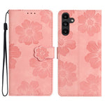 Til Samsung Galaxy A16 5G / A16 4G Etui Blomsterdesign Læderpung Telefoncover med Håndrem