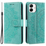 For Samsung Galaxy A04 4G (164.4 x 76.3 x 9.1 mm) Mandala Flower Pattern Imprinted Stand Case Shockproof PU Leather Wallet Phone Cover