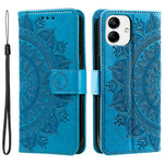 For Samsung Galaxy A04 4G (164.4 x 76.3 x 9.1 mm) Mandala Flower Pattern Imprinted Stand Case Shockproof PU Leather Wallet Phone Cover