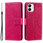 For Samsung Galaxy A04 4G (164.4 x 76.3 x 9.1 mm) Mandala Flower Pattern Imprinted Stand Case Shockproof PU Leather Wallet Phone Cover