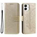 For Samsung Galaxy A04 4G (164.4 x 76.3 x 9.1 mm) Mandala Flower Pattern Imprinted Stand Case Shockproof PU Leather Wallet Phone Cover