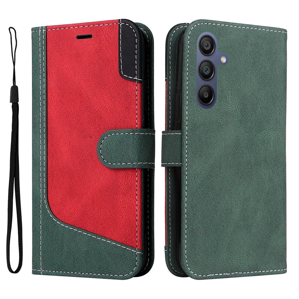 Samsung Galaxy A18 5G / A18 4G A17 5G / A17 4G / A26 5G / A16 5G / A16 4G-etui med foldbart mønster, læder, mobilcover, 3 farver og patchwork