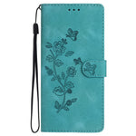 For OnePlus Nord 4 Case Leather Imprinted Flower Phone Cover Wallet with Wrist Strap