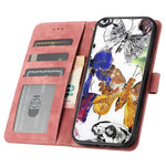 Samsung Galaxy A08 5G / A08 4G / A07 4G / A07s 4G / A06 4G / A06 5G skal fjärilsdesign fällbart läderfodral med beröringsskydd