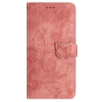 Samsung Galaxy A08 5G / A08 4G / A07 4G / A07s 4G / A06 4G / A06 5G skal fjärilsdesign fällbart läderfodral med beröringsskydd