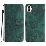 Samsung Galaxy A08 5G / A08 4G / A07 4G / A07s 4G / A06 4G / A06 5G skal fjärilsdesign fällbart läderfodral med beröringsskydd