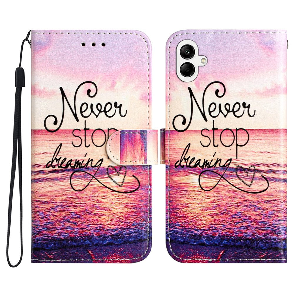 Samsung Galaxy A08 5G / A08 4G / A07 4G / A07s 4G / A06 4G / A06 5G-pungcover, lædercover med trykt mønster