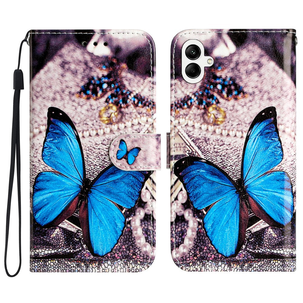 Samsung Galaxy A08 5G / A08 4G / A07 4G / A07s 4G / A06 4G / A06 5G-pungcover, lædercover med trykt mønster