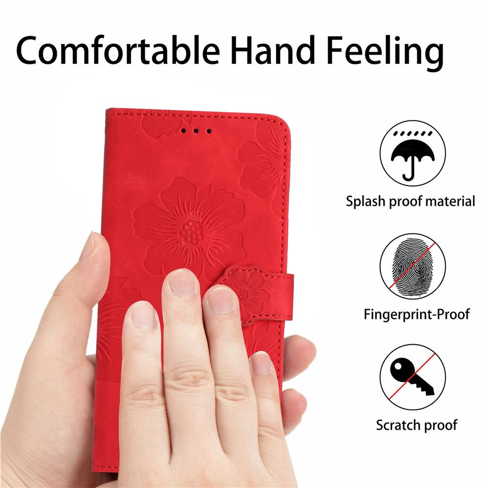 For OnePlus Nord 4 Case Flower Design Leather Wallet Phone Cover with Wrist Strap