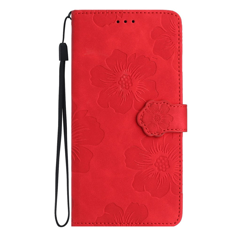 For OnePlus Nord 4 Case Flower Design Leather Wallet Phone Cover with Wrist Strap