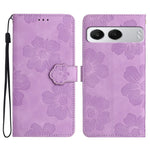 For OnePlus Nord 4 Case Flower Design Leather Wallet Phone Cover with Wrist Strap