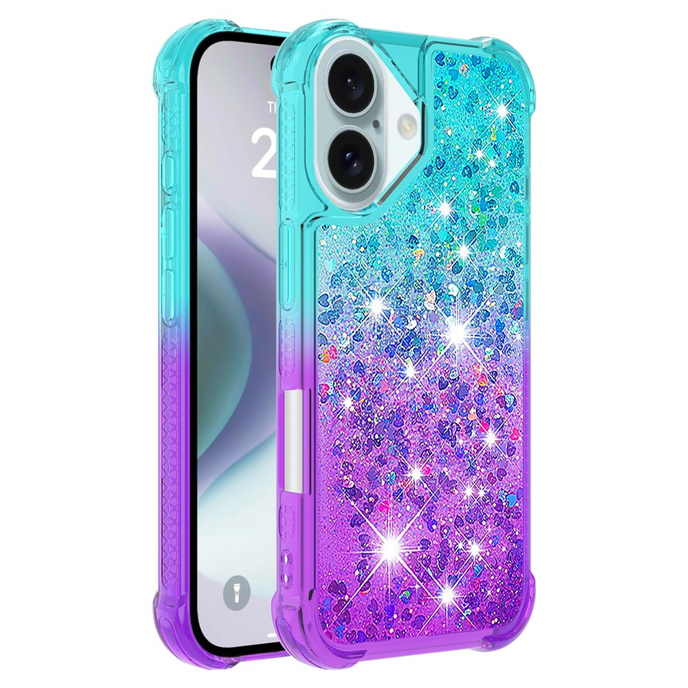 Til iPhone 16 Plus TPU-etui med gradient kviksand telefonbagcover