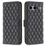 BINFEN COLOR BF Style-14 För OnePlus Nord 4 Skal Rhombus mobil Läderfodral Stativ