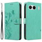 For OnePlus Nord 4 PU Leather Cases Flower Pattern Wallet Stand Phone Cover with Strap