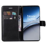 For OnePlus Nord 4 Case Solid Color Leather Mobile Cover Wallet Stand with Strap