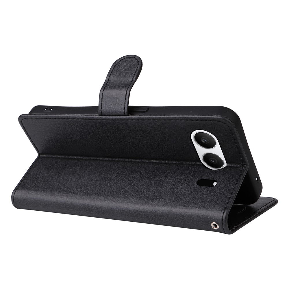 For OnePlus Nord 4 Case Solid Color Leather Mobile Cover Wallet Stand with Strap
