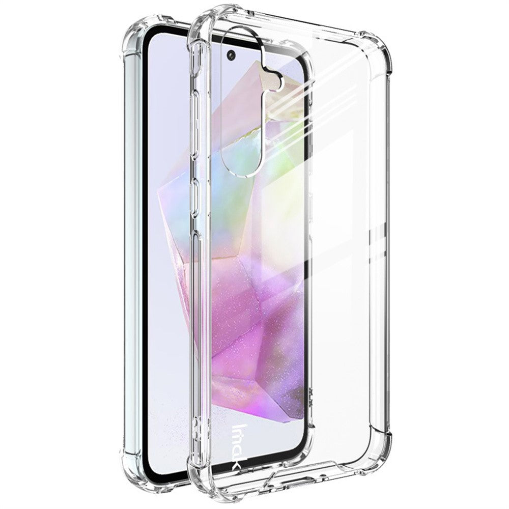 IMAK Cover til Samsung Galaxy A35 5G PC+TPU Stødsikkert Gennemsigtigt Telefoncover