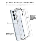 IMAK Cover til Samsung Galaxy A35 5G PC+TPU Stødsikkert Gennemsigtigt Telefoncover