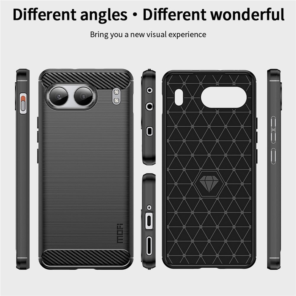 MOFI JK TPU Series-1 For OnePlus Nord 4 Case Carbon Fiber Texture TPU Soft Phone Cover