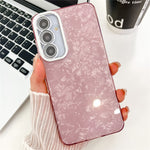 Til Samsung Galaxy A55 5G Cover IMD Design Stødsikker PC+TPU Telefoncover med Glaslinsefilm