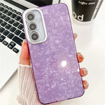 Til Samsung Galaxy A55 5G Cover IMD Design Stødsikker PC+TPU Telefoncover med Glaslinsefilm