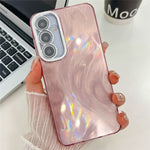 Til Samsung Galaxy A55 5G Cover IMD Design Stødsikker PC+TPU Telefoncover med Glaslinsefilm