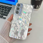 Til Samsung Galaxy A55 5G Cover IMD Design Stødsikker PC+TPU Telefoncover med Glaslinsefilm