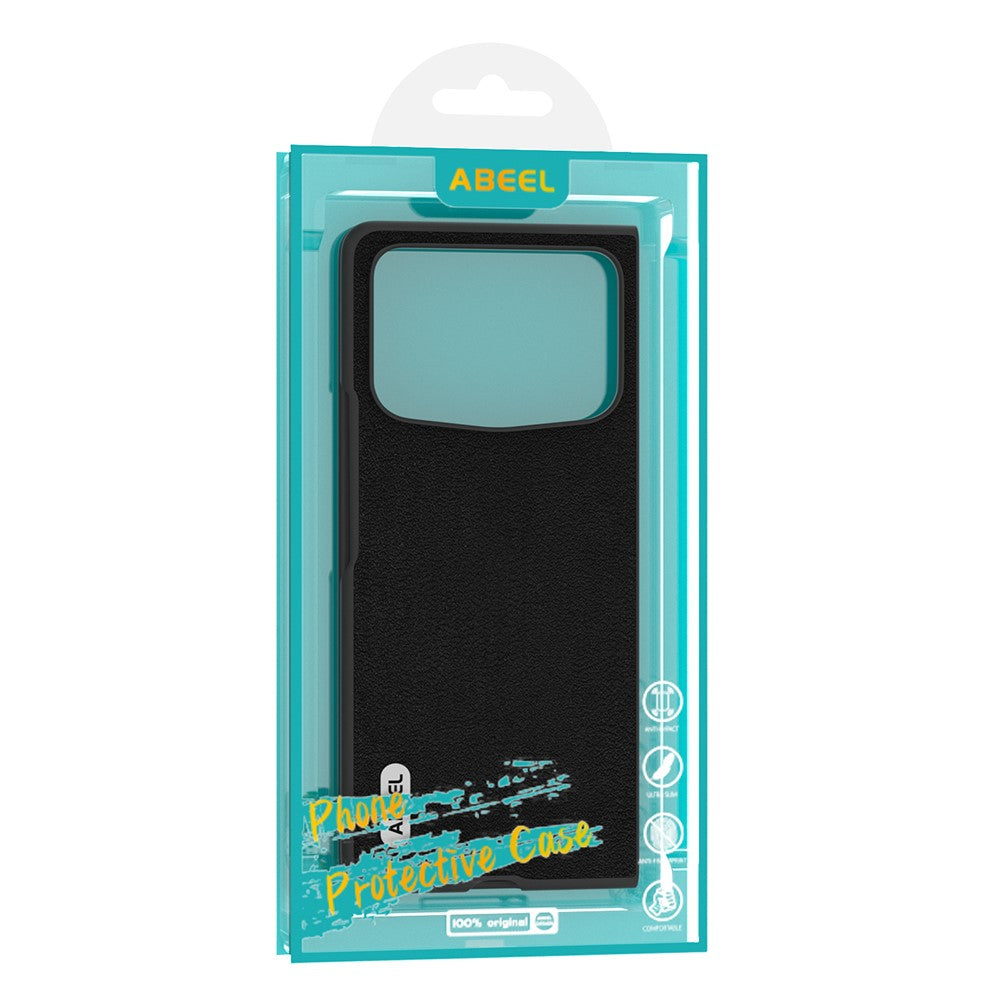 ABEEL For Xiaomi Mix Fold 4 5G Case Genuine Cow Leather Hard PC Phone Cover