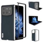 ABEEL For Xiaomi Mix Fold 4 5G Case Genuine Cow Leather Hard PC Phone Cover
