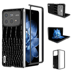 ABEEL For Xiaomi Mix Fold 4 5G Case Genuine Cow Leather Back Phone Cover Crocodile Texture