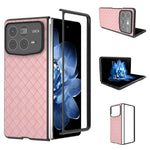 For Xiaomi Mix Fold 4 5G Case Woven Texture PU Leather Coated PC Mobile Phone Cover
