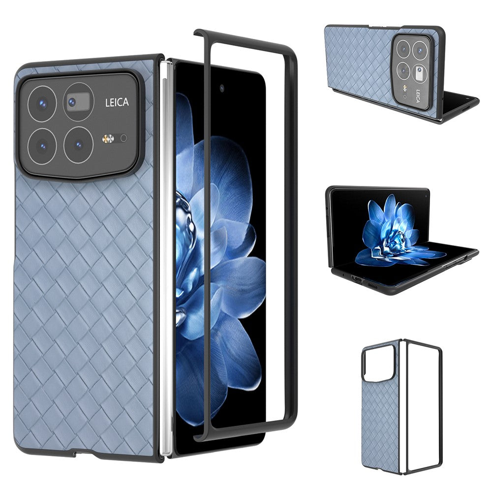 For Xiaomi Mix Fold 4 5G Case Woven Texture PU Leather Coated PC Mobile Phone Cover
